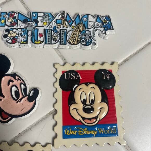 Vintage Disney Magnets Mickey Mouse Minnie Disney MGM Studios Lot of 5 Stamp - Picture 2 of 4